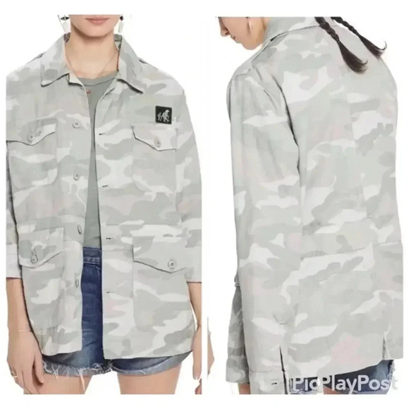 Mother The Loose Veteran Camo Jacket in Desert Print Size L - Picture 3 of 13